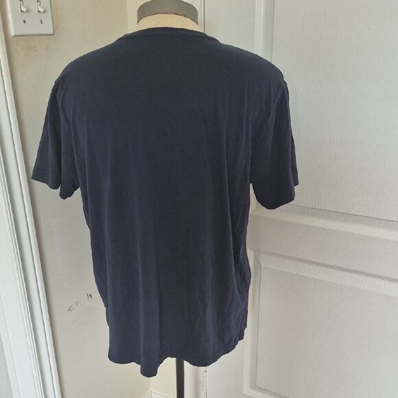 Original Use Navy Blue Tee with Beach Graphic - Picture 3 of 16